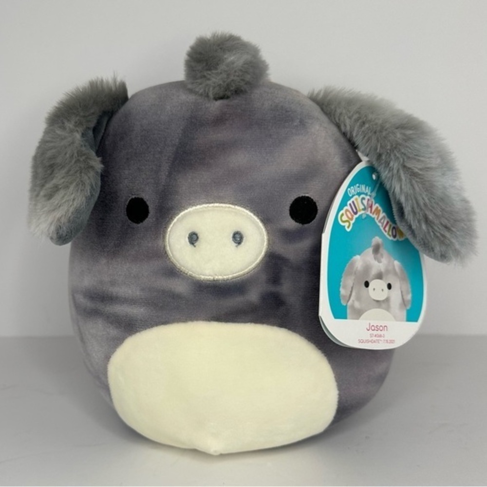 Squishmallow 8" Jason the‎ Donkey Kellytoy Soft Plush Pet 2021 Farm